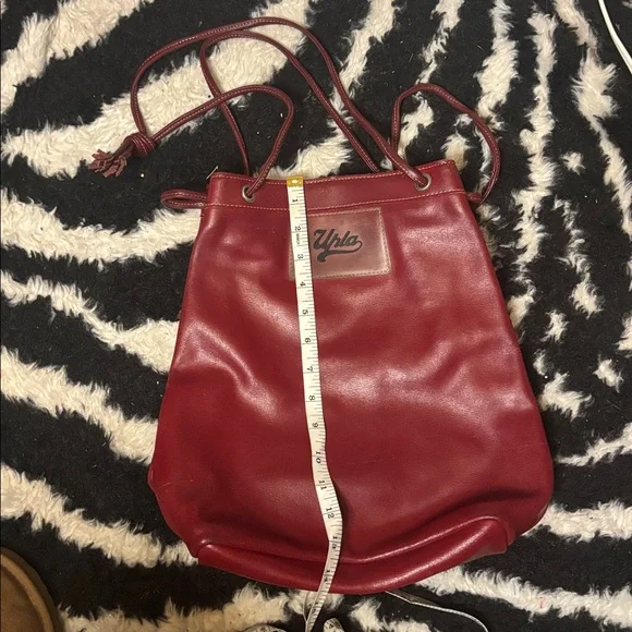 Upla Paris Red Leather Shoulder Bag - Picture 7 of 7